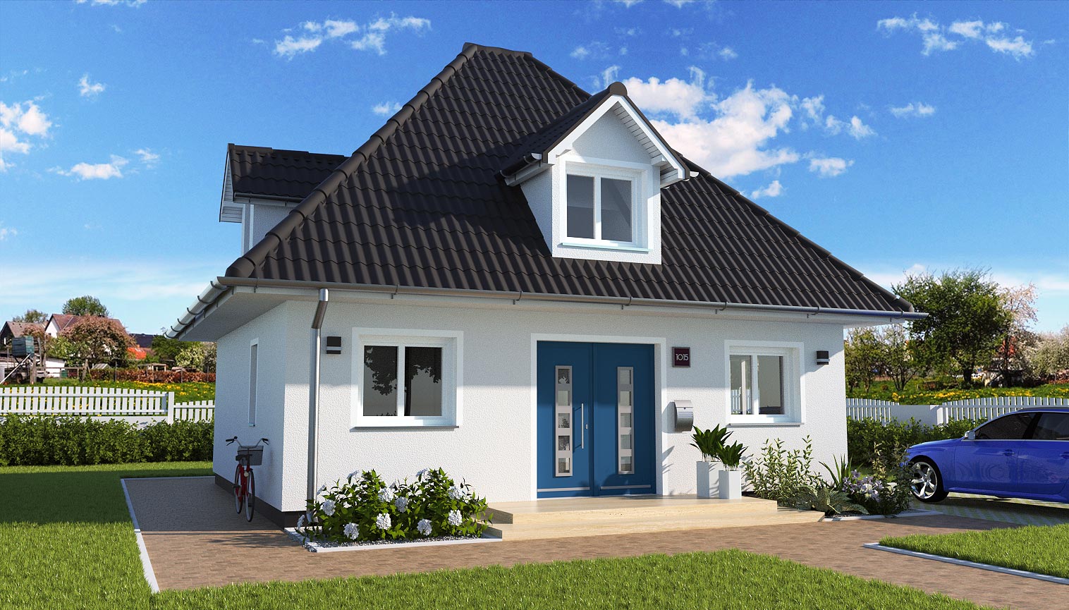 EWA-Bungalow-Hiddensee-142qm-Hausbau-Berlin-Brandenburg-Potsdam-Vorderansicht EWA-Bungalow Hiddensee 142qm Hausbau Berlin Brandenburg Potsdam Vorderansicht