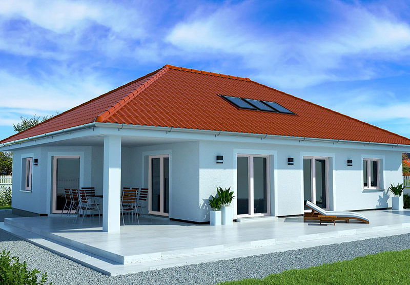 EWA-Bungalow Usedom 177qm Hausbau Berlin Brandenburg Magdeburg rotes Dach