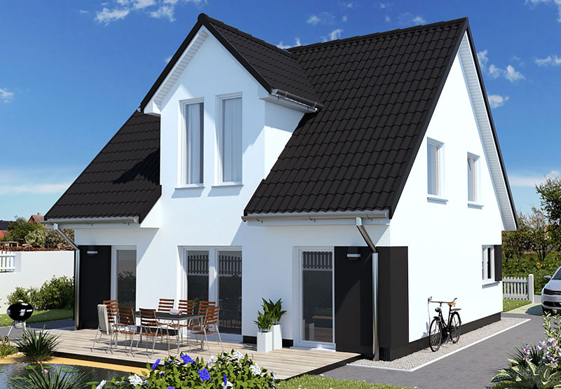 EWA-LandhausFlaeming 119qm Hausbau Berlin Brandenburg Magdeburg Rueckansicht Vorschau