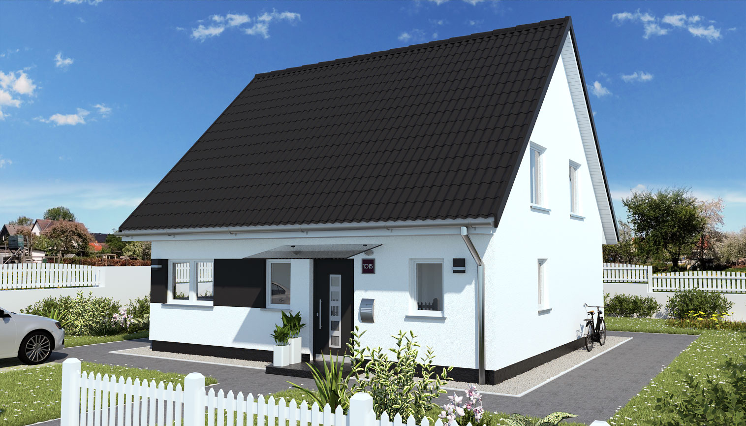 EWA-Landhaus-Flaeming-119qm-Hausbau-Berlin-Brandenburg-Magdeburg-Vorderansicht EWA-Landhaus Flaeming 119qm Hausbau Berlin Brandenburg Magdeburg Vorderansicht