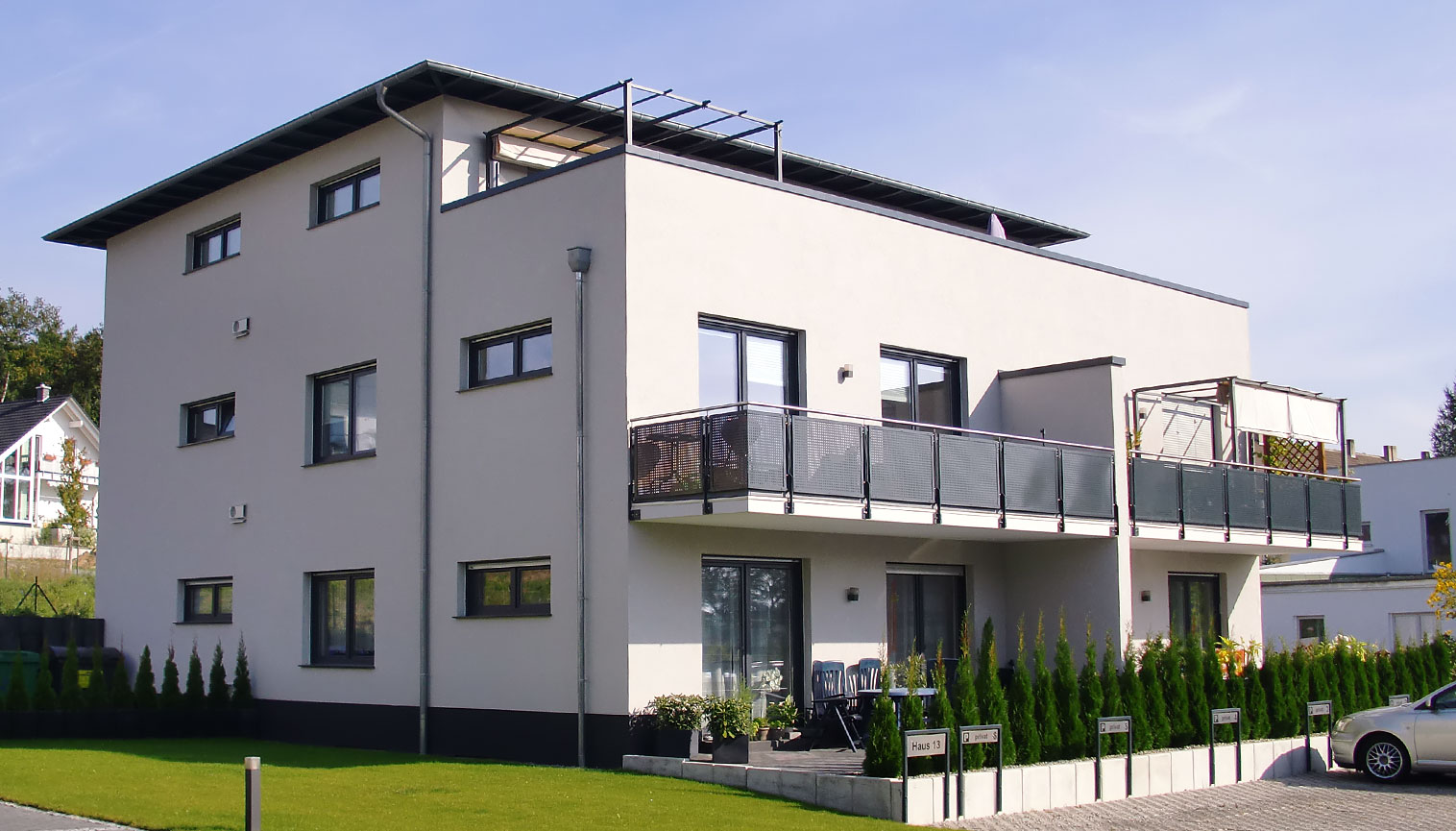 EWA-Wohnhaus Apartment Hausbau Berlin Brandenburg Potsdam Rücknansicht