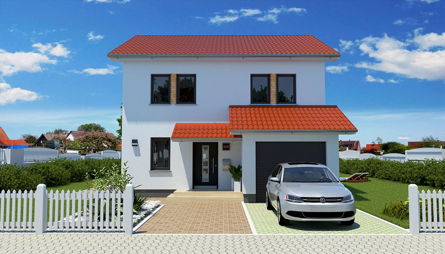 EWA-Stadtvilla-Hamburg-SD-156qm-Hausbau-Berlin-Brandenburg-Magdeburg-Vorderseite EWA-Stadtvilla Hamburg SD 156qm Hausbau Berlin Brandenburg Magdeburg Vorderseite