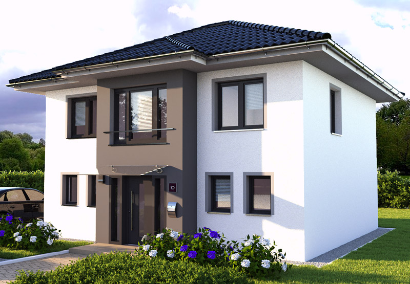 EWA-Stadtvilla Lichterfelde 163qm Massivhausbau Leipzig Halle Wittenberg